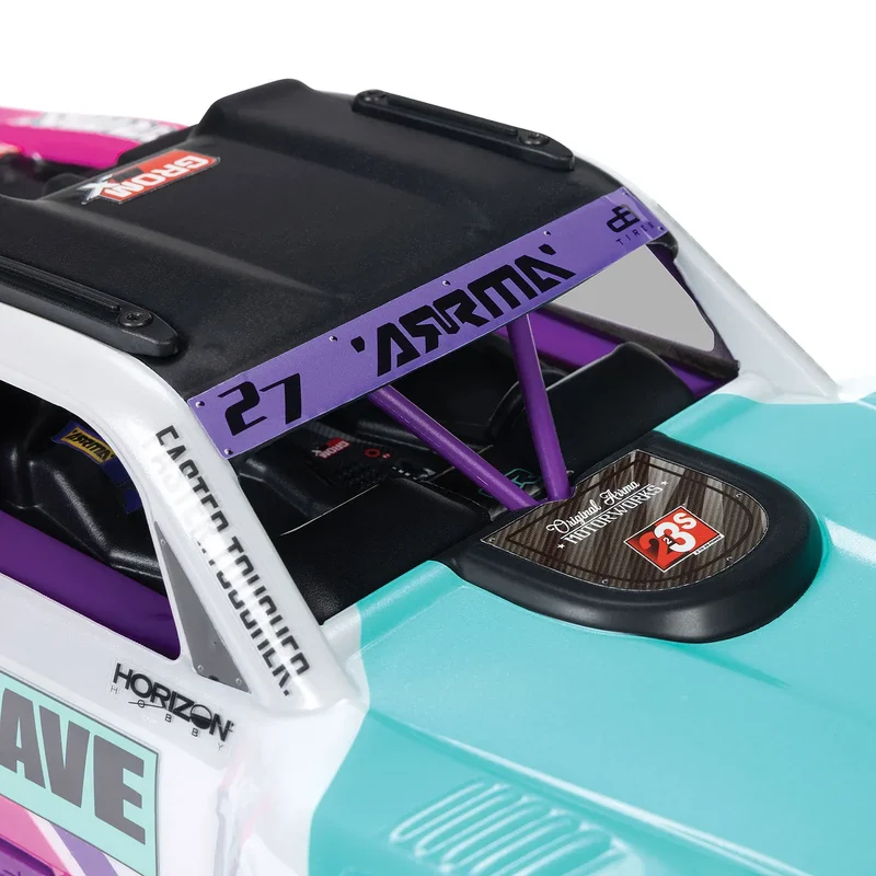 ARRMA Mojave Grom 223S BLX RC Short Course Truck Electric Brushless 4WD 1/16 Scale RTR (Teal/Pink)