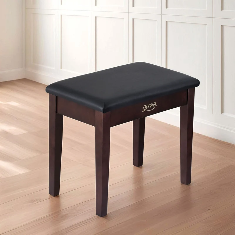 Alpha Piano Bench Stool with Storage Wooden PU Leather