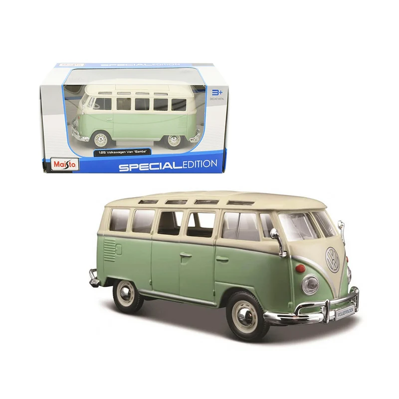 Maisto Licensed 1:25 Scale Volkswagen Van Samba Diecast Model Toy Green