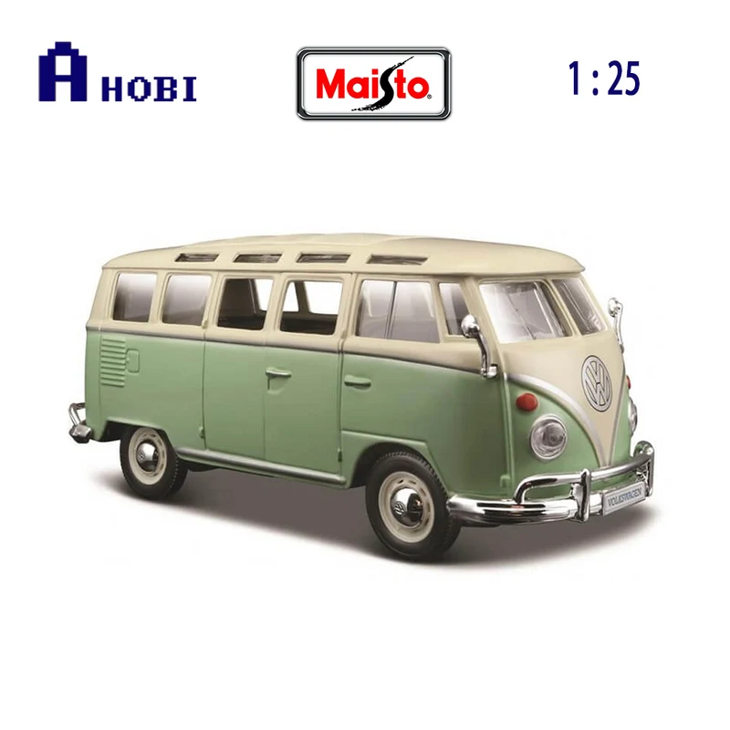 Maisto Licensed 1:25 Scale Volkswagen Van Samba Diecast Model Toy Green