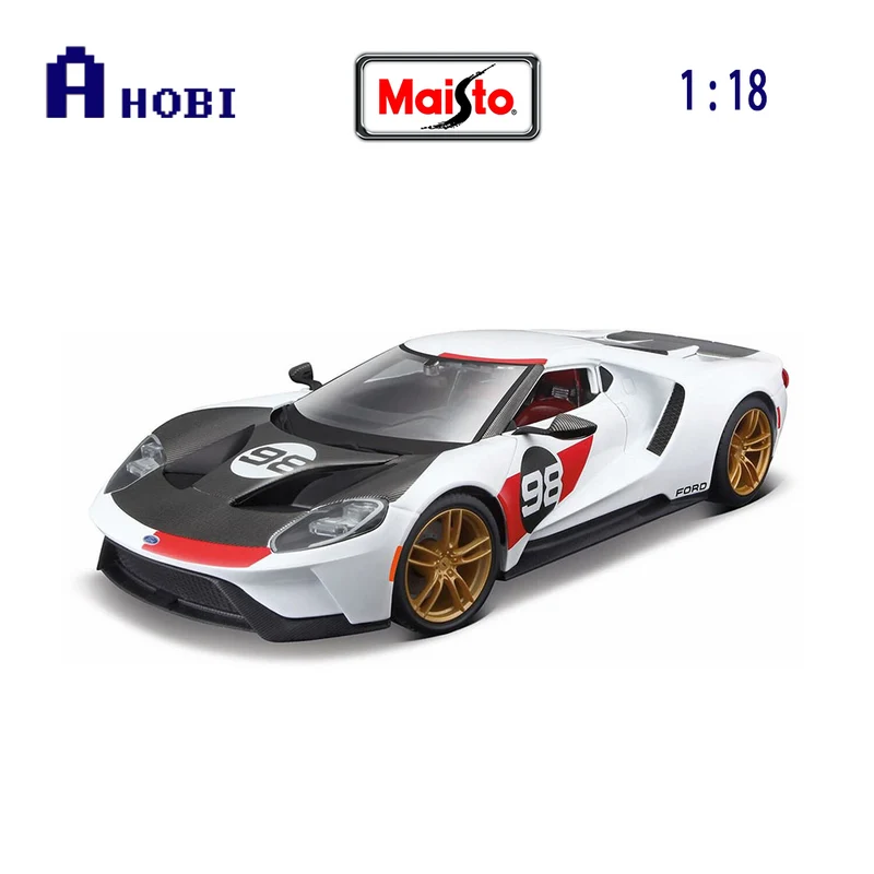 Maisto Licensed 1:18 Scale Ford GT Heritage Series #98 2021 Diecast Model Car