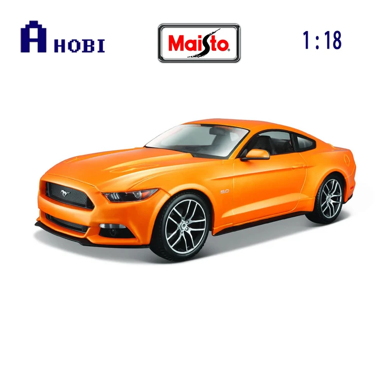 Maisto Licensed 1:18 Scale Ford Mustang Coupe 2015 Diecast Model Car Orange